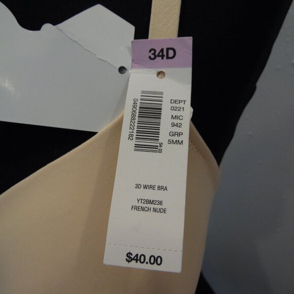 Modern Movement 3-D curves Nude Colored Bra Size 34D YT2BM236 MODMOV3DWR-500 - Picture 4 of 9